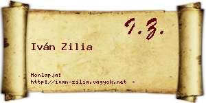Iván Zilia névjegykártya